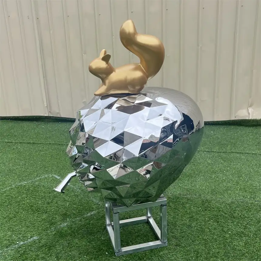 Stainless Steel Pinecone Sculpture (10)