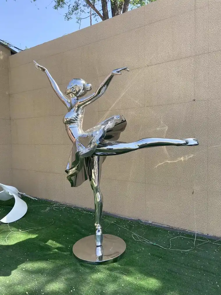304 Stainless Steel Dancing Girl Sculpture
