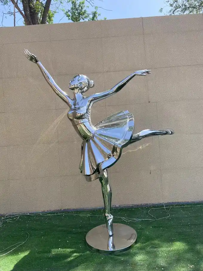 304 Stainless Steel Dancing Girl Sculpture