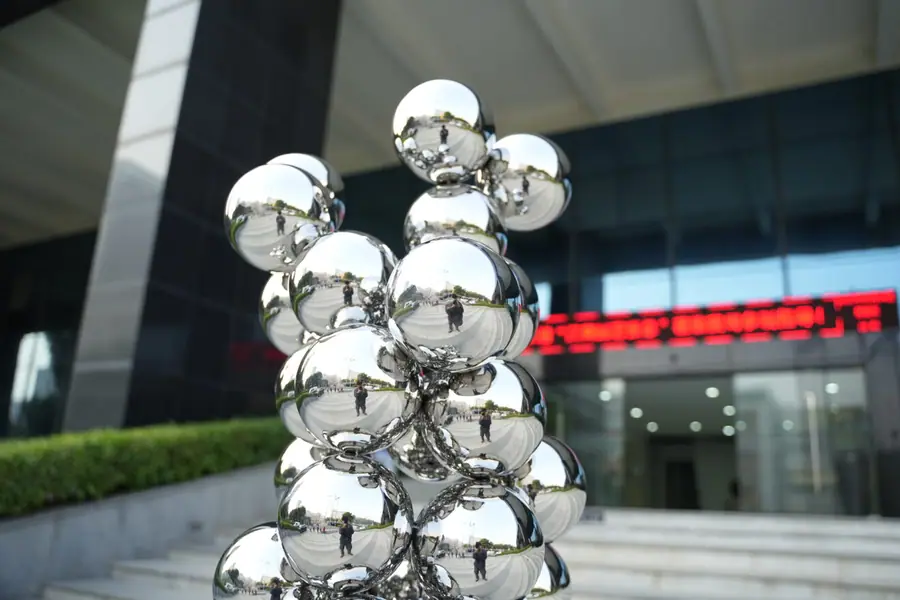 stainless steel sphere sculpture