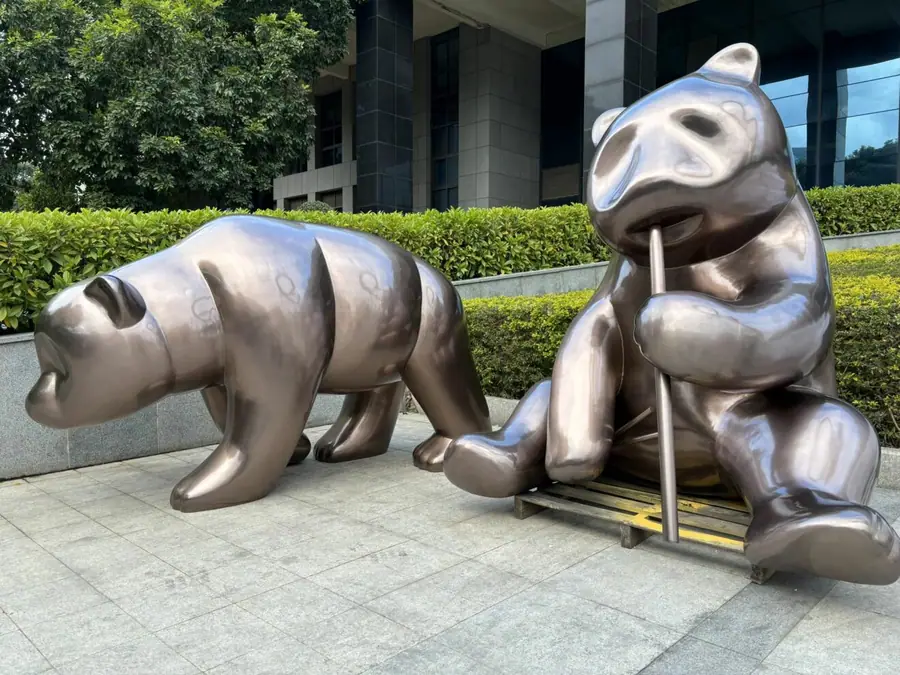 Chinese panda sculpture