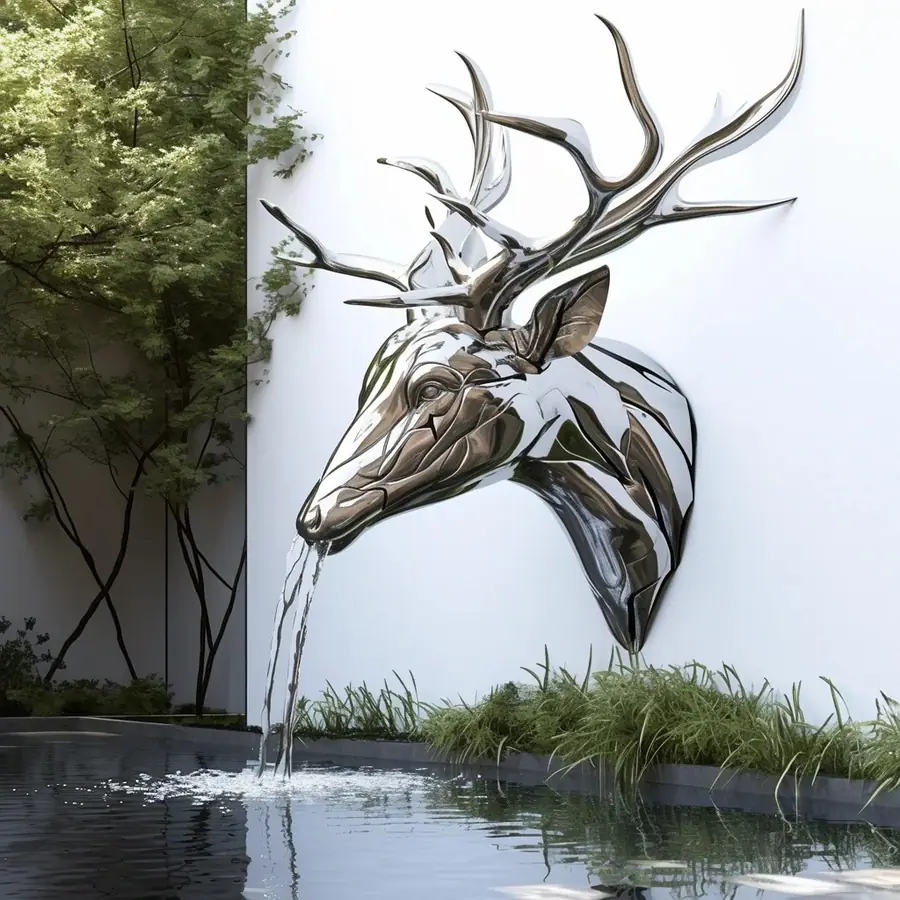 Stainless steel public art sculpture: the shining soul of the city