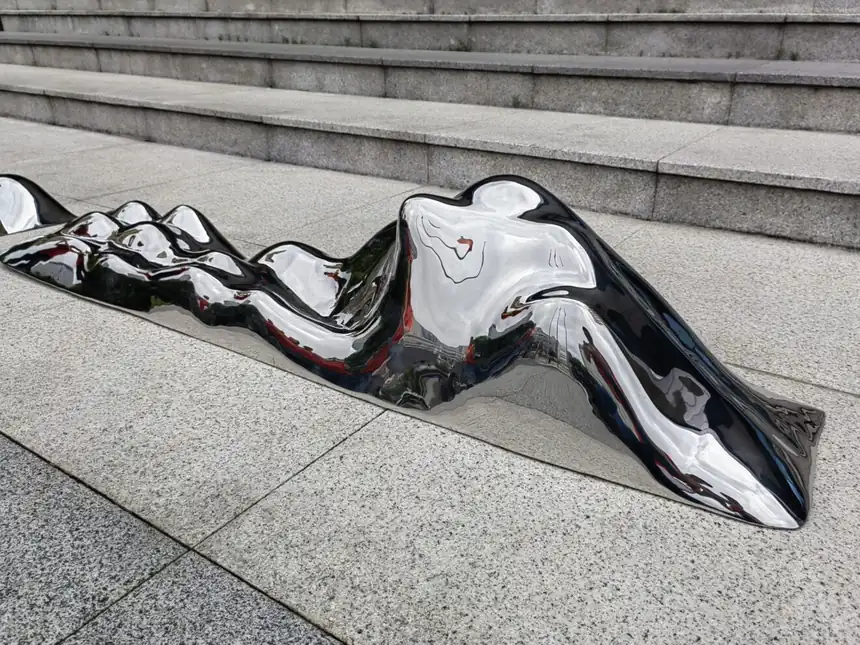 Stainless Steel Mountain Sculpture