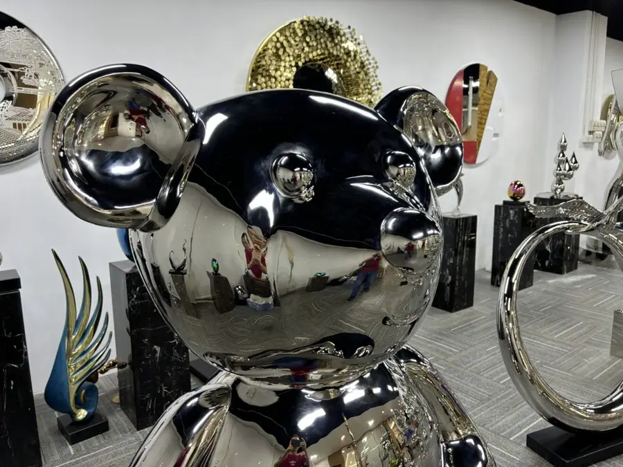 Stainless Steel Bear Sculpture