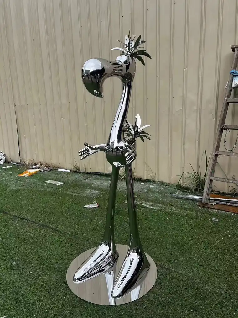 Stainless Steel Abstract Chicken Sculpture (7)
