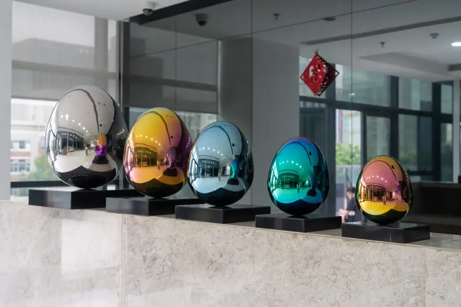 stainless steel egg shaped ornaments