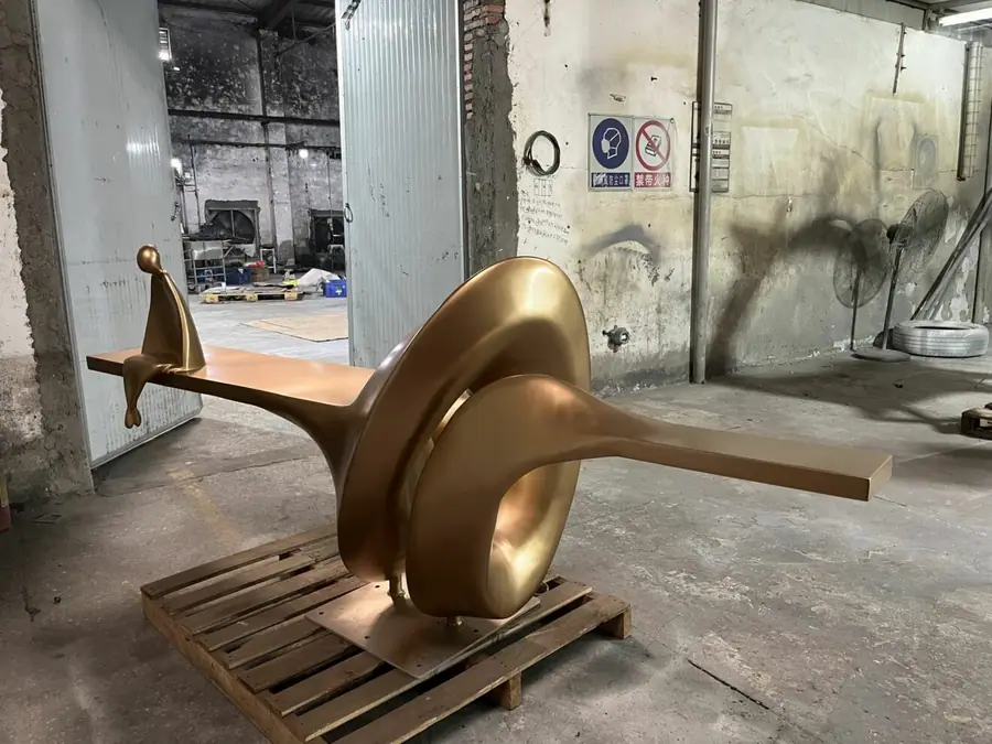 stainless steel abstract sculpture