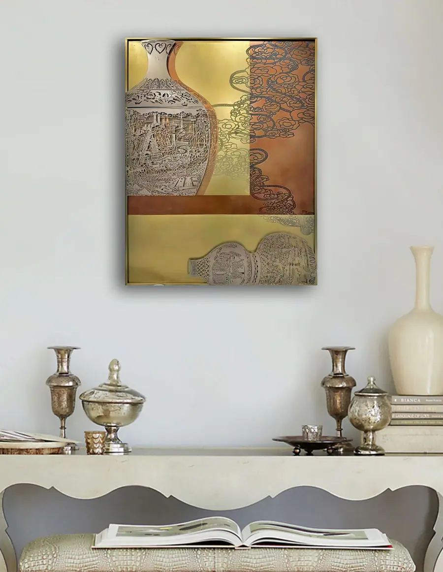 modern metal art painting