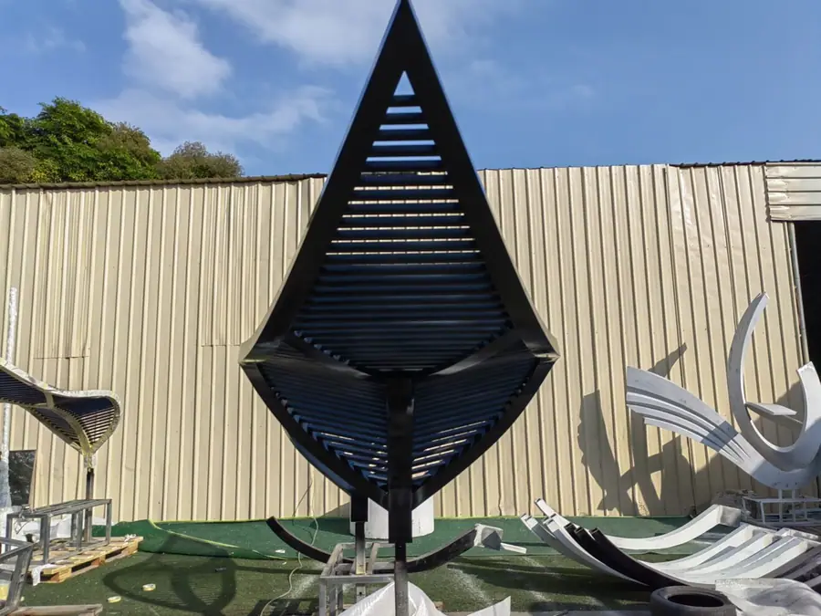 Stainless Steel Plant Sculpture