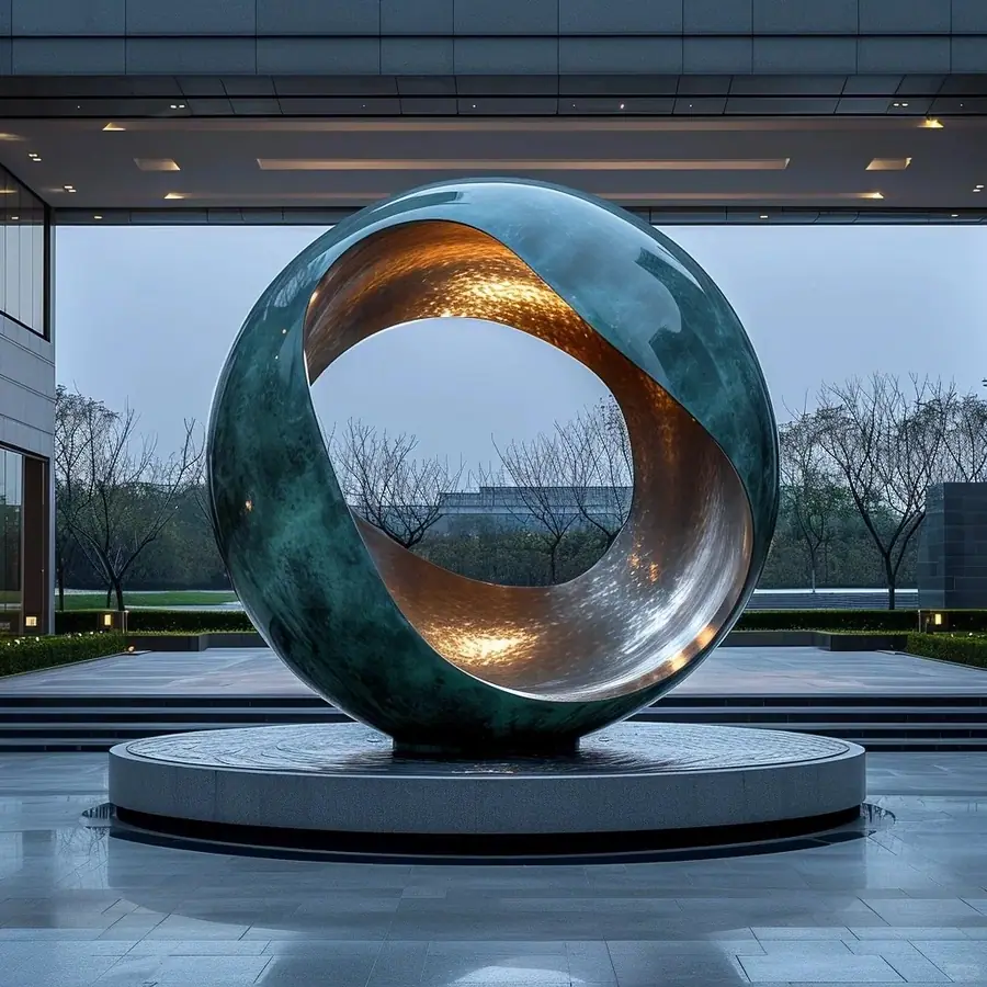 Stainless Steel Ring Sculpture