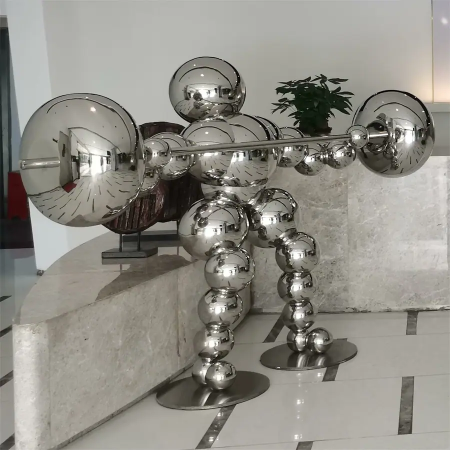 Stainless steel ball sculpture