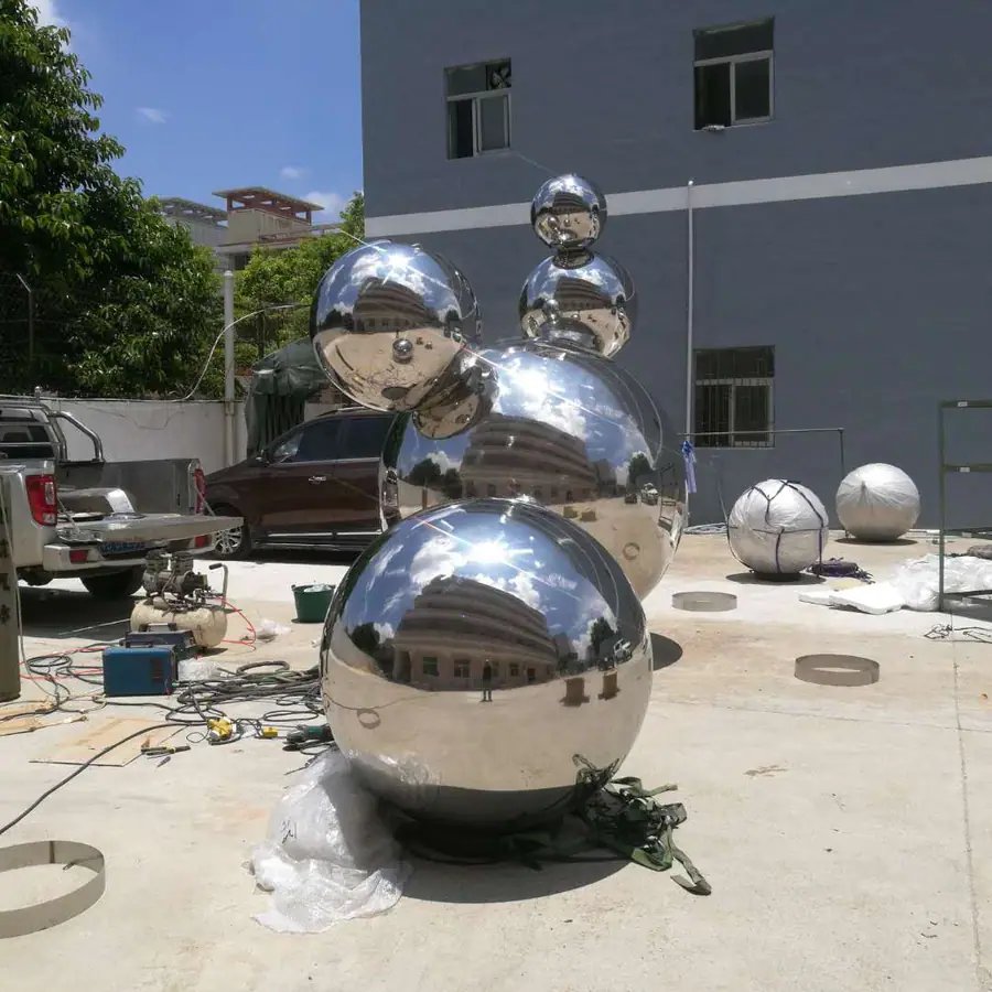 Stainless Steel Sphere Combo Sculpture