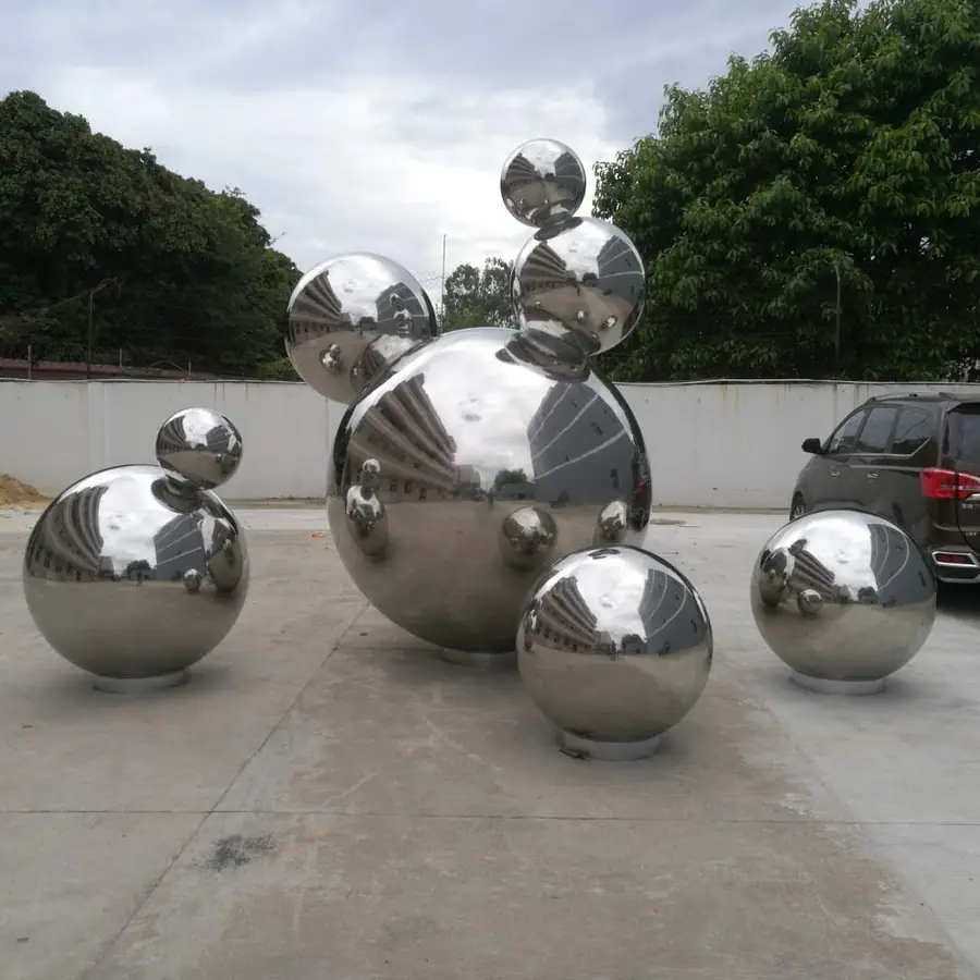 Stainless Steel Sphere Combo Sculpture