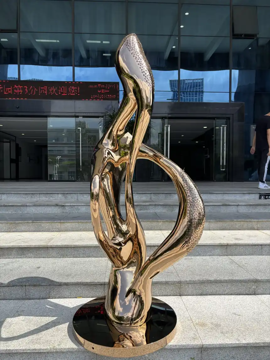Modern Illuminated Abstract Sculpture