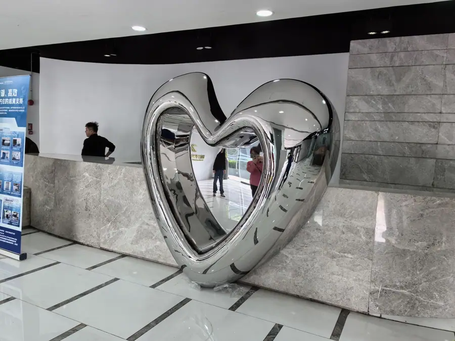 Heart-shaped sculpture