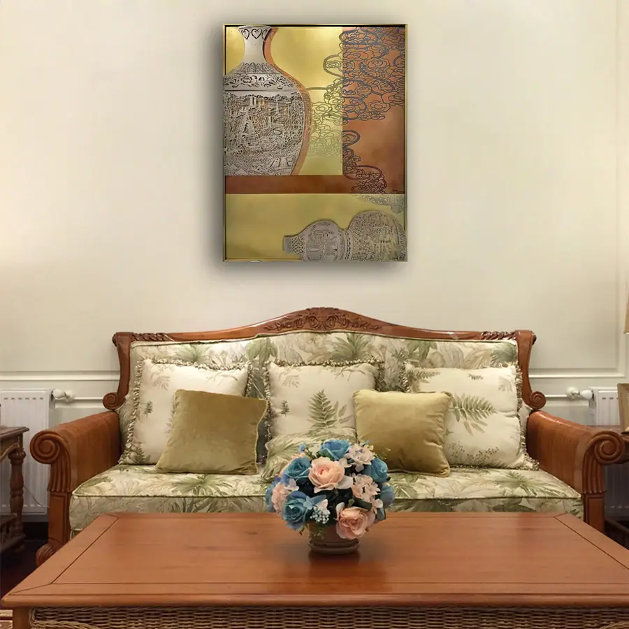 modern metal art painting