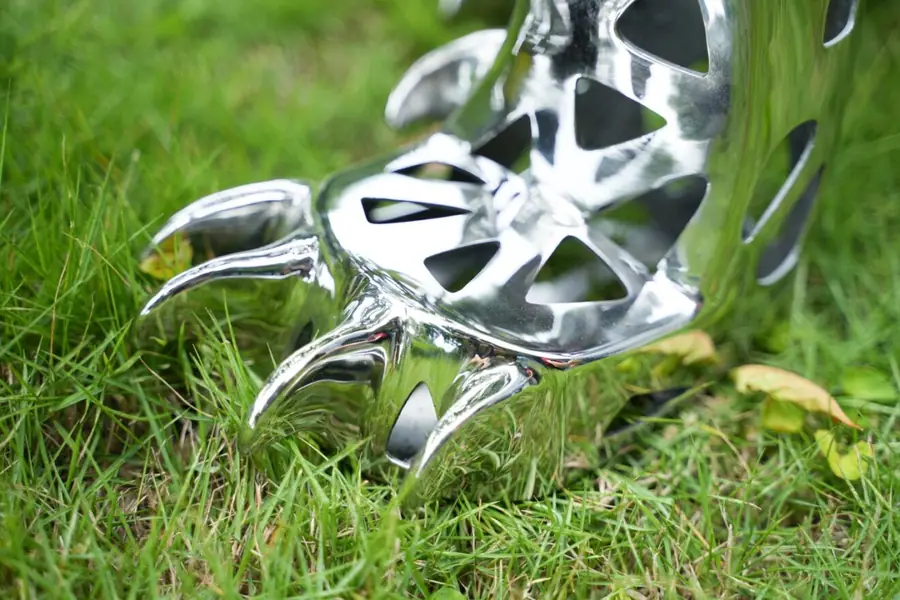 Metal Openwork Leopard Sculpture