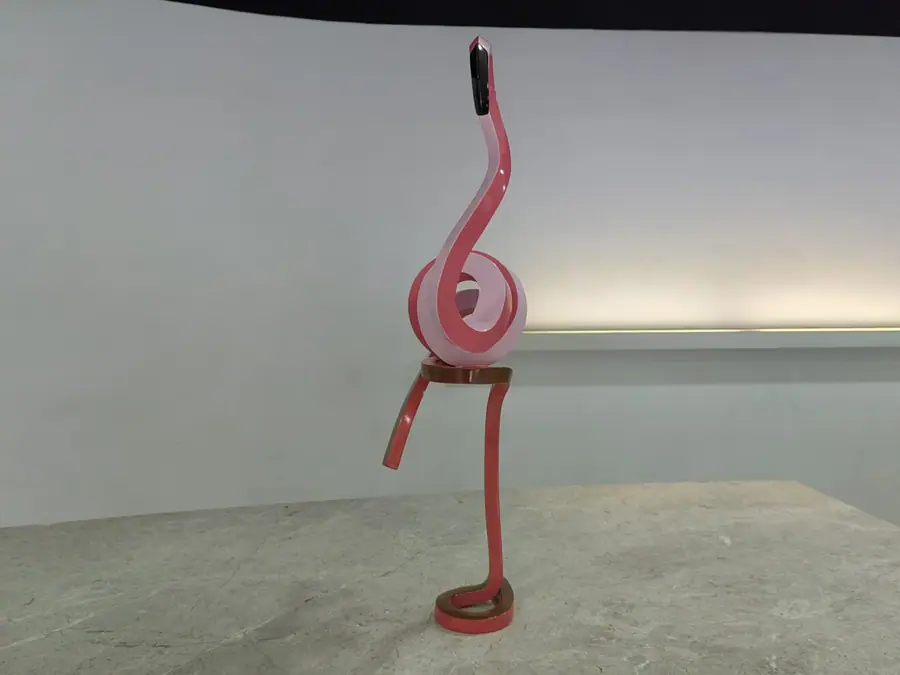 abstract flamingo