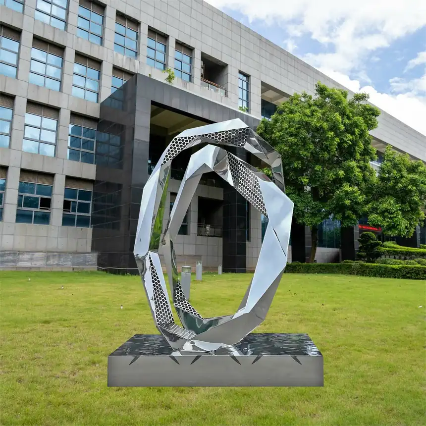 The charm of stainless steel abstract outdoor sculpture