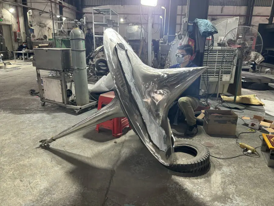 Stainless Steel Gyro Sculpture (7)