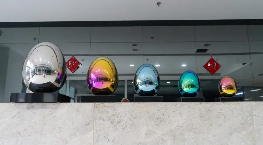stainless steel egg shaped ornaments