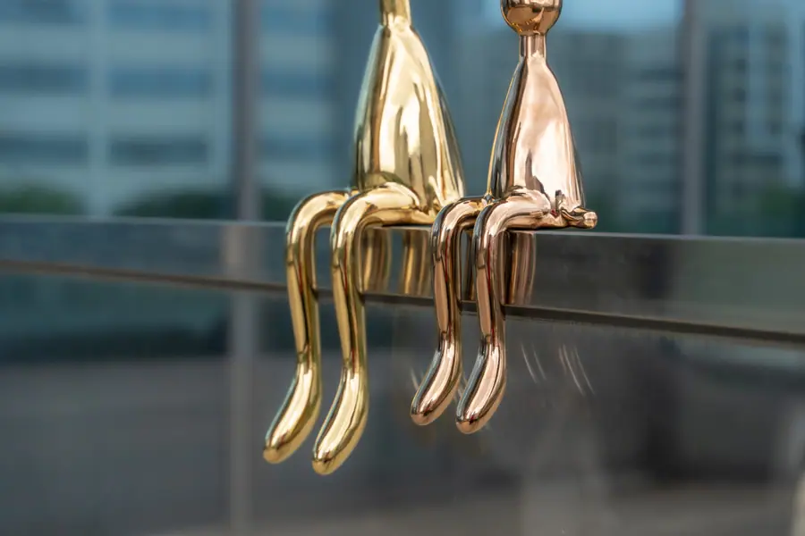 Metal Sculpture Rabbits