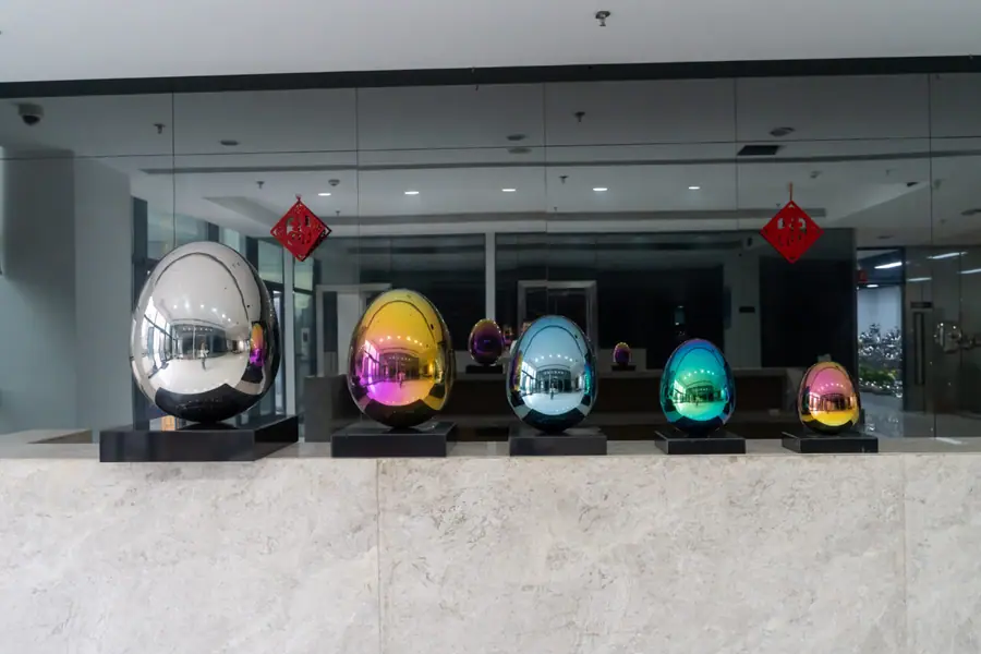 stainless steel egg shaped ornaments