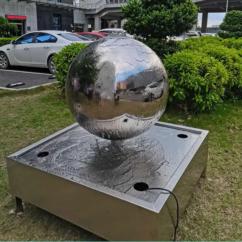 stainless steel water balloon landscape
