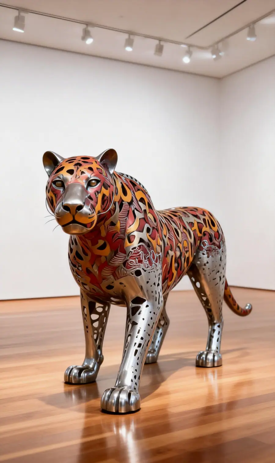 Leopard Metal Sculpture