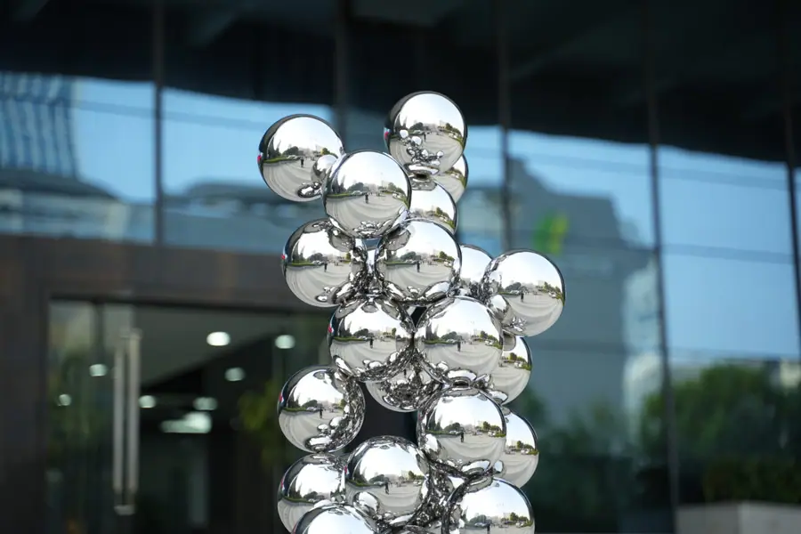 stainless steel sphere sculpture