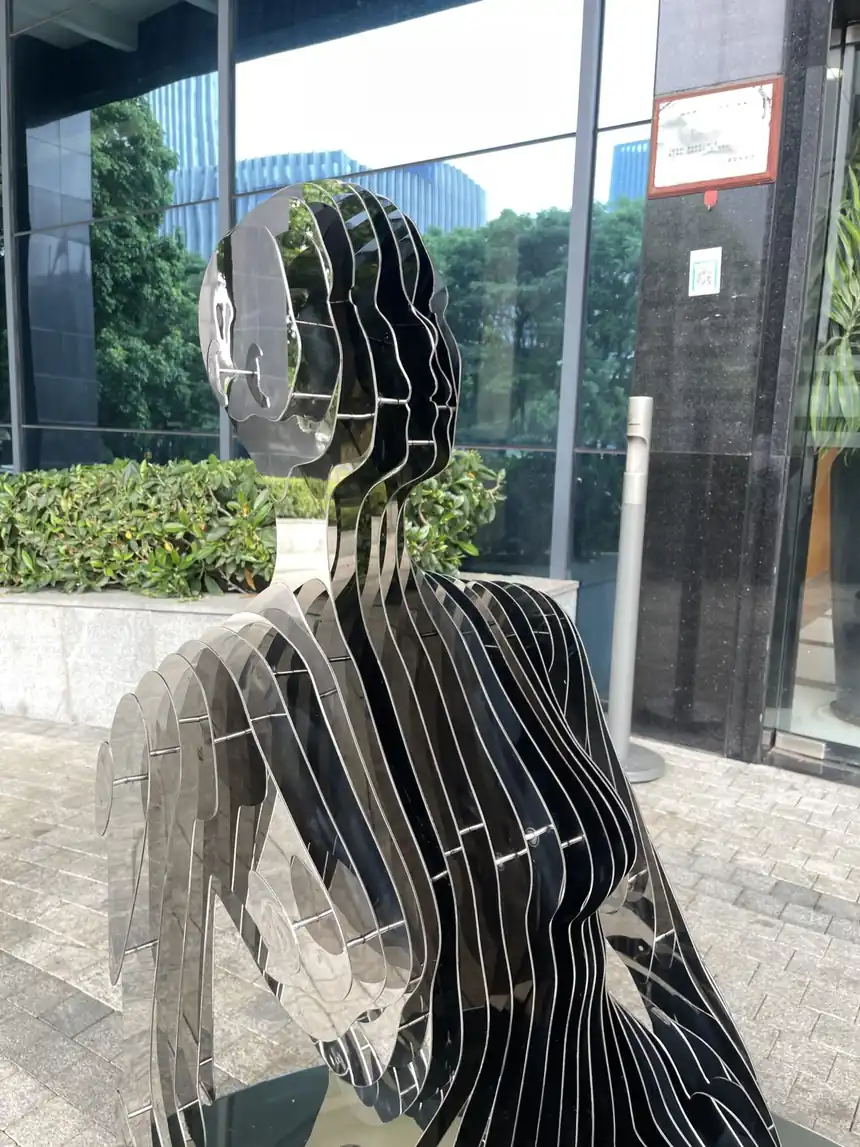 Modern Stainless Steel Figurative Sculpture