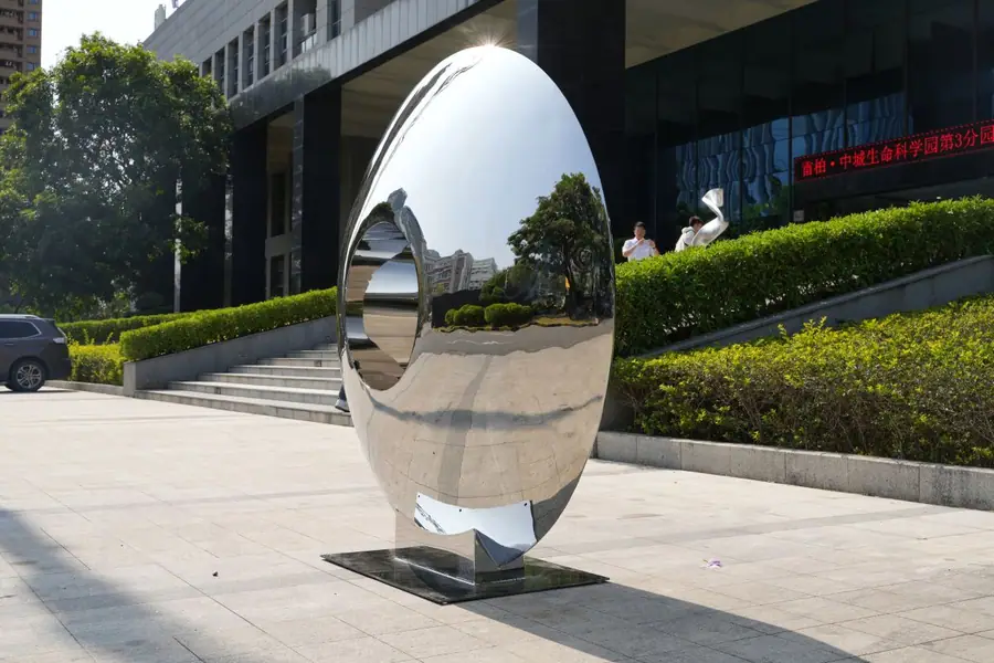 Stainless Steel Ring Mirror Sculpture