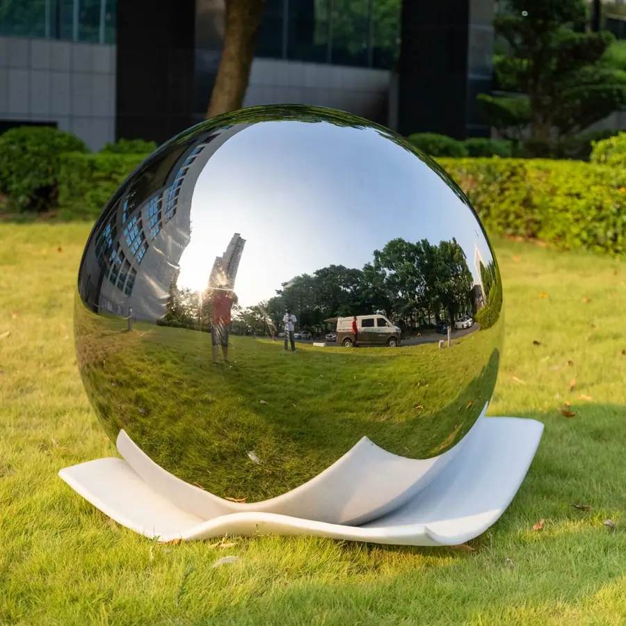 Stainless steel ball sculpture