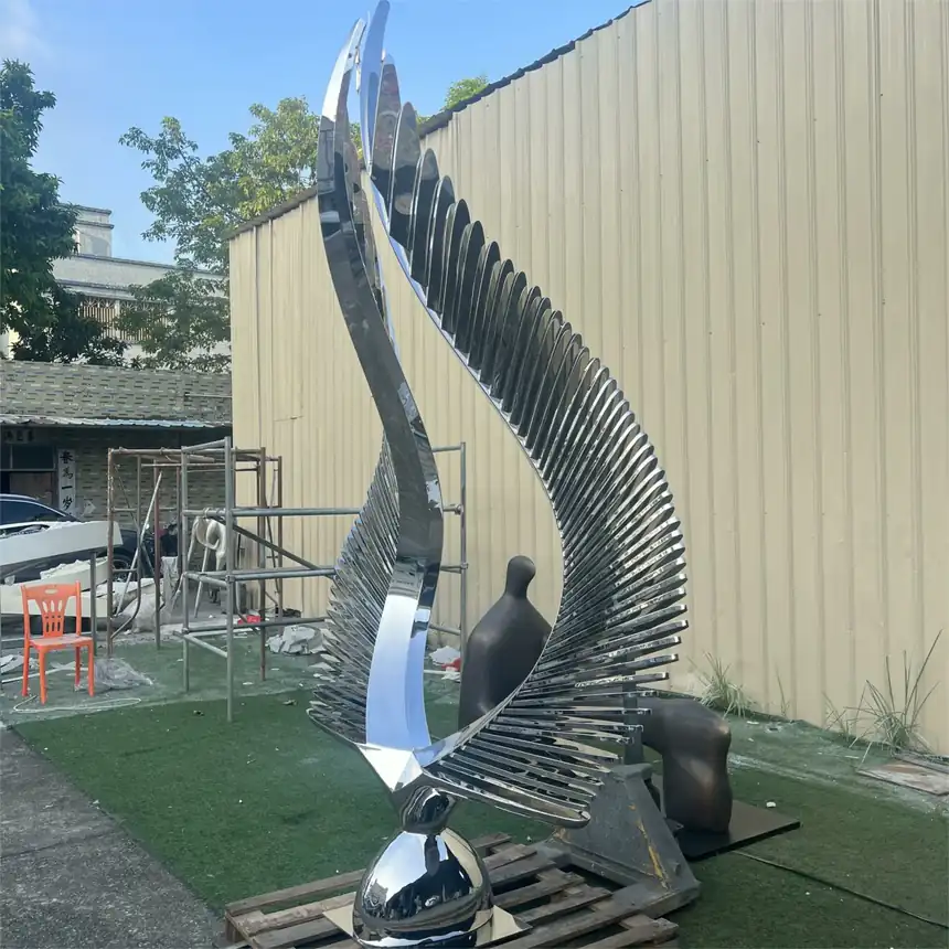 Stainless Steel Abstract Sculpture (1)