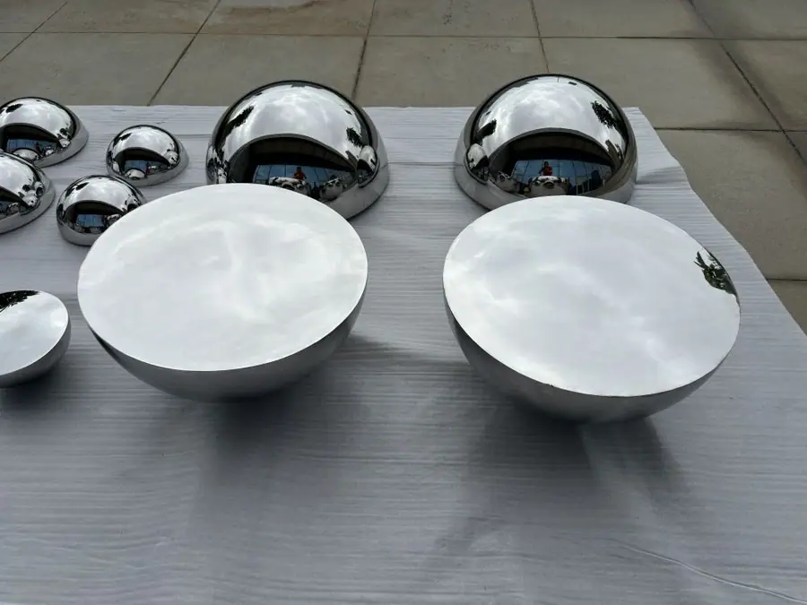 304 stainless steel hemisphere sculpture
