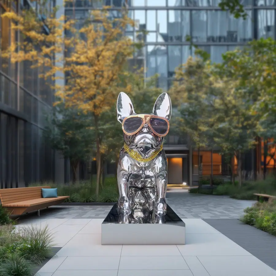 French bulldog sculpture