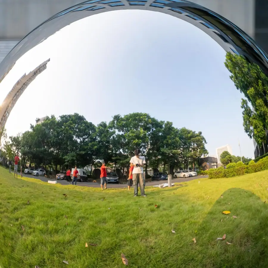 2 meter stainless steel sphere sculpture