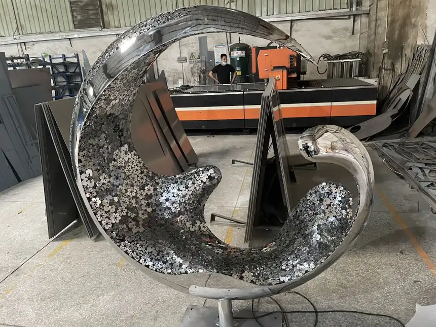 abstract moon sculpture