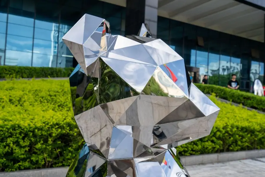 Stainless Steel Bear Sculpture
