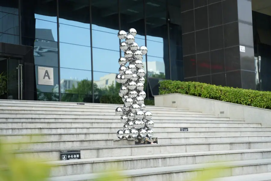 stainless steel sphere sculpture