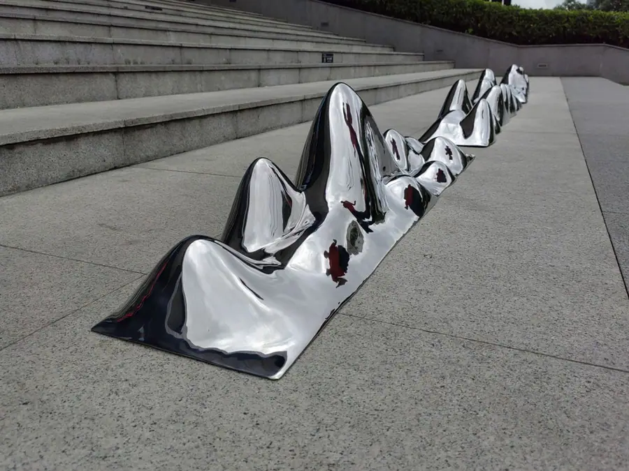 Stainless Steel Mountain Sculpture