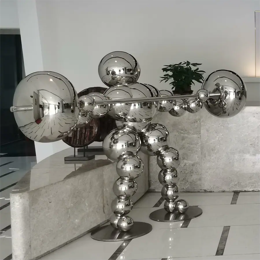 Stainless steel ball sculpture