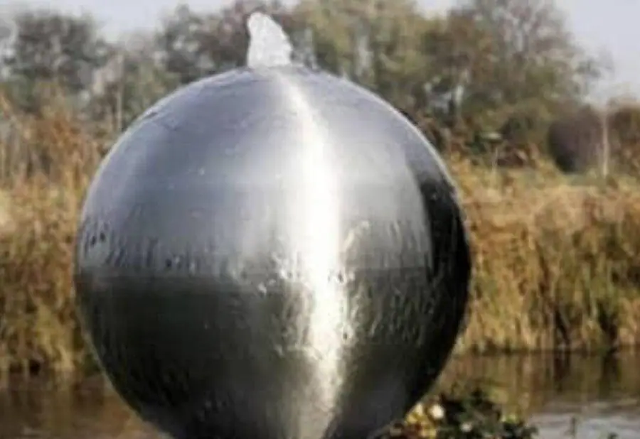 stainless steel water balloon landscape