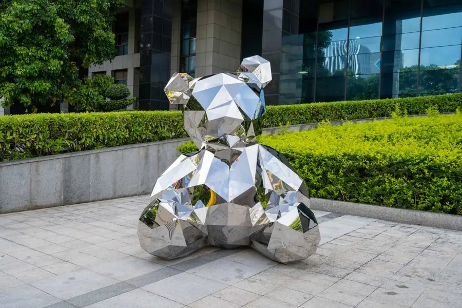 Stainless Steel Bear Sculpture