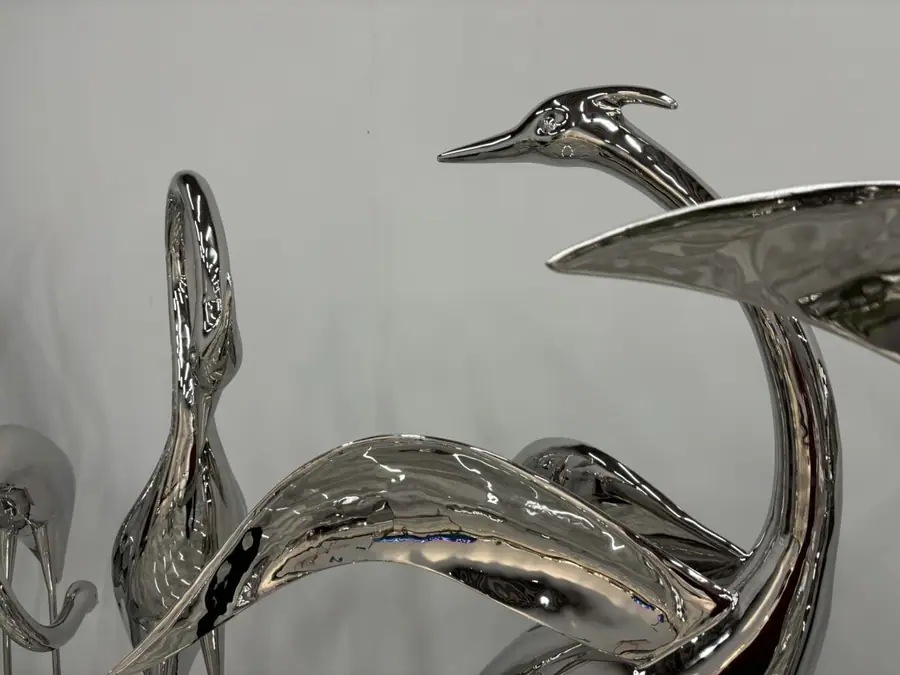 Stainless Steel Crane Sculpture