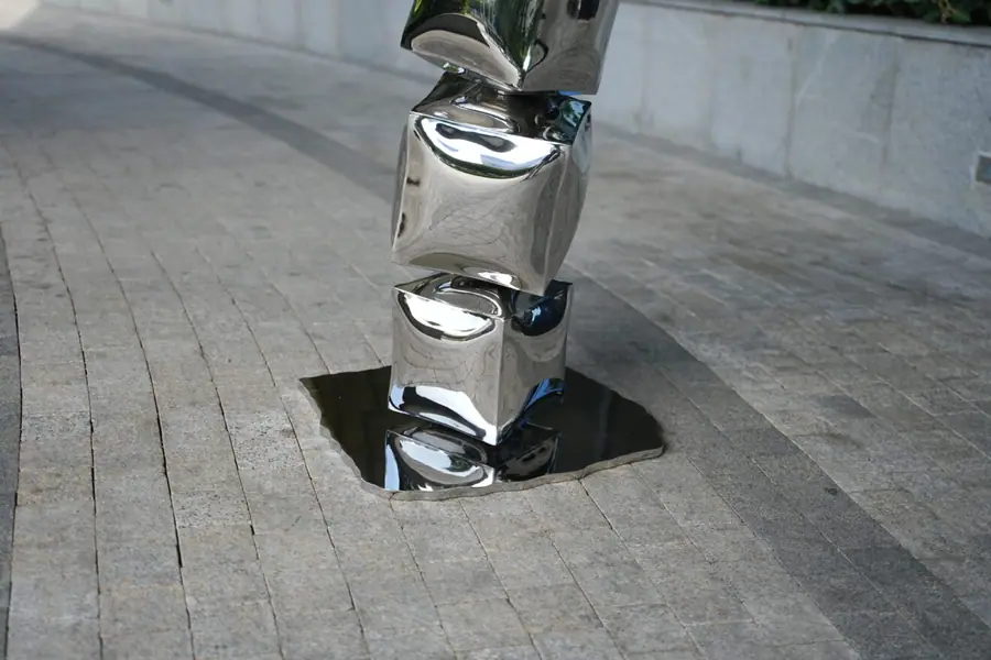 Metal Cube Sculpture