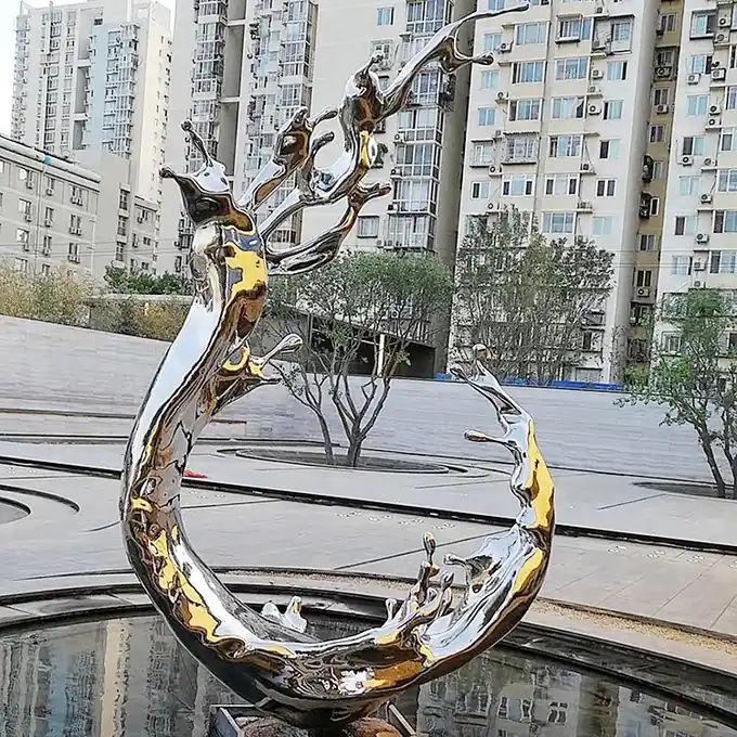 Stainless Steel City Sculpture