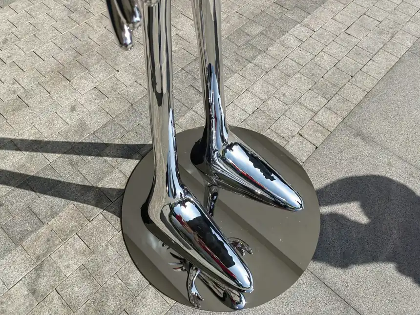 Stainless Steel Abstract Chicken Sculpture (4)