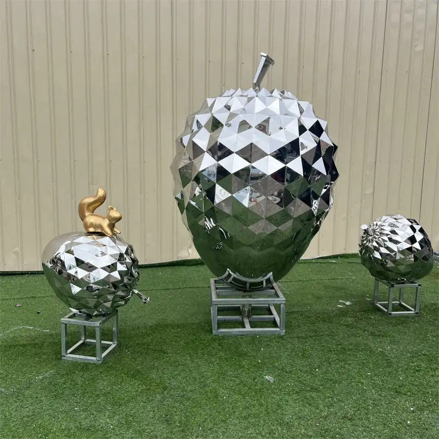 Stainless Steel Pinecone Sculpture (11)