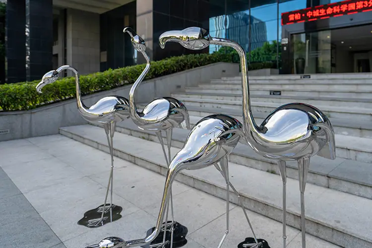 stainless steel flamingo